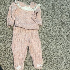 BABY GIRL KNITTED PINK OUTFIT